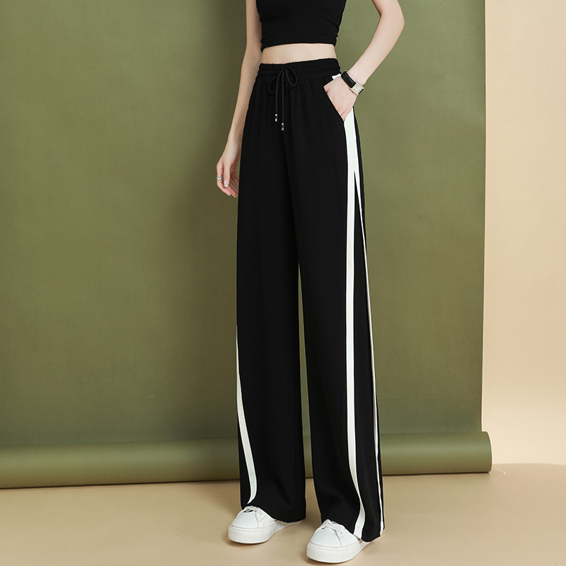 阔腿裤春秋2022新款高腰垂感运动裤 苡苜休闲裤