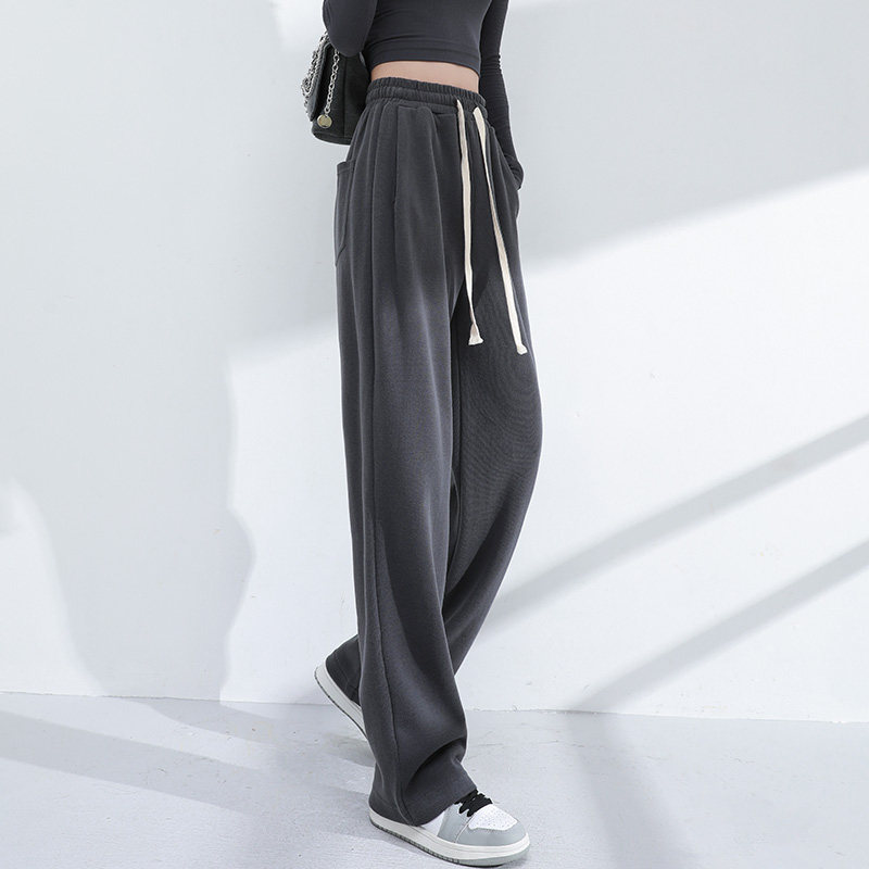 春秋高腰垂感直筒2022年新款阔腿裤 苡苜休闲裤