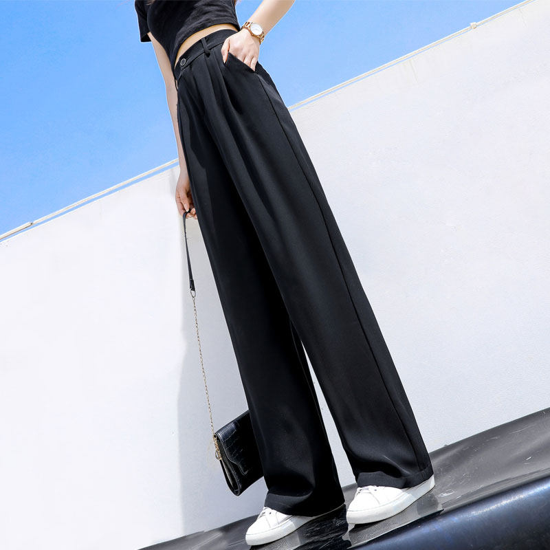 阔腿裤高腰垂感西装直筒显瘦裤子 苡苜休闲裤