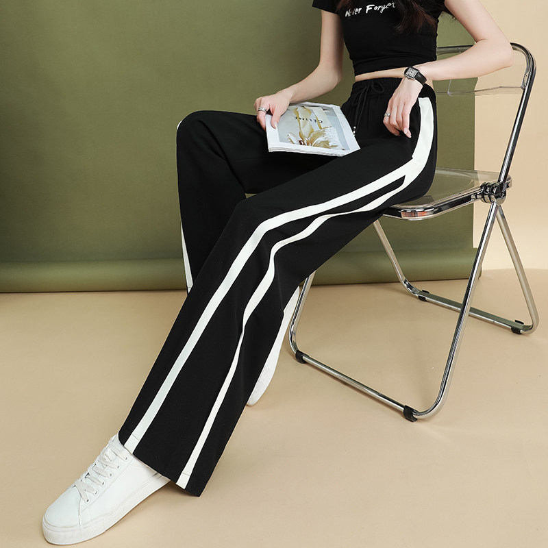 阔腿裤春秋2022新款高腰垂感运动裤 苡苜休闲裤