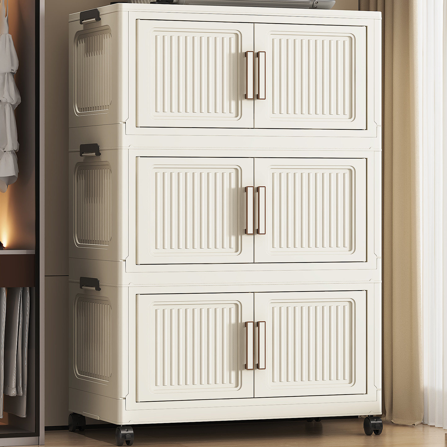 零食置物架落地可移动小推车家用可折叠储物柜多层客厅玩具收纳架,淘宝优惠券,粉丝福利购,淘宝优惠卷