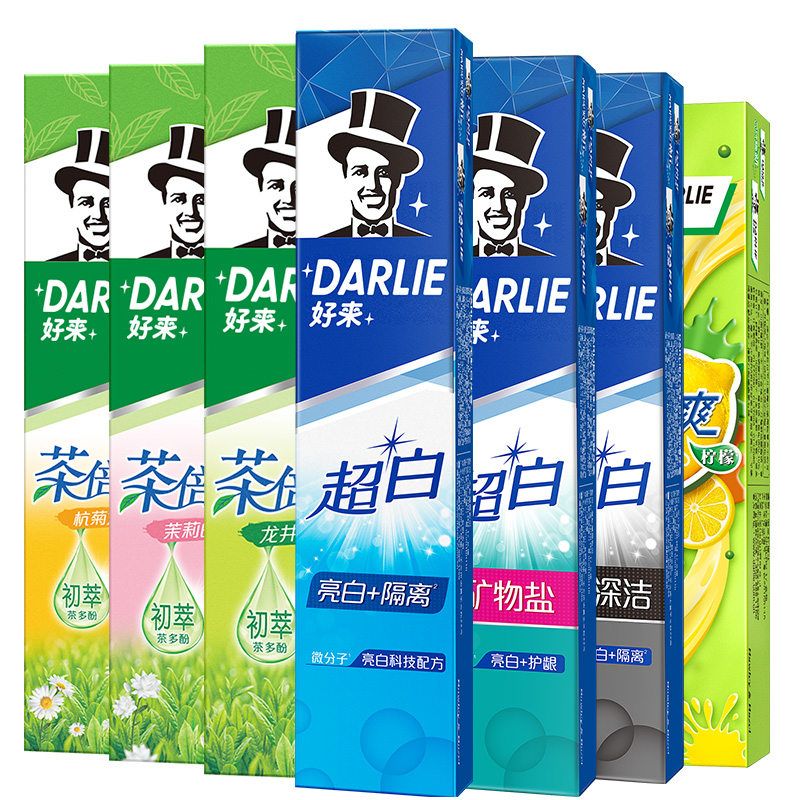 DARLIE好来黑人牙膏超白茶倍健薄双重荷含氟清新口气官方旗舰正品 - 图3