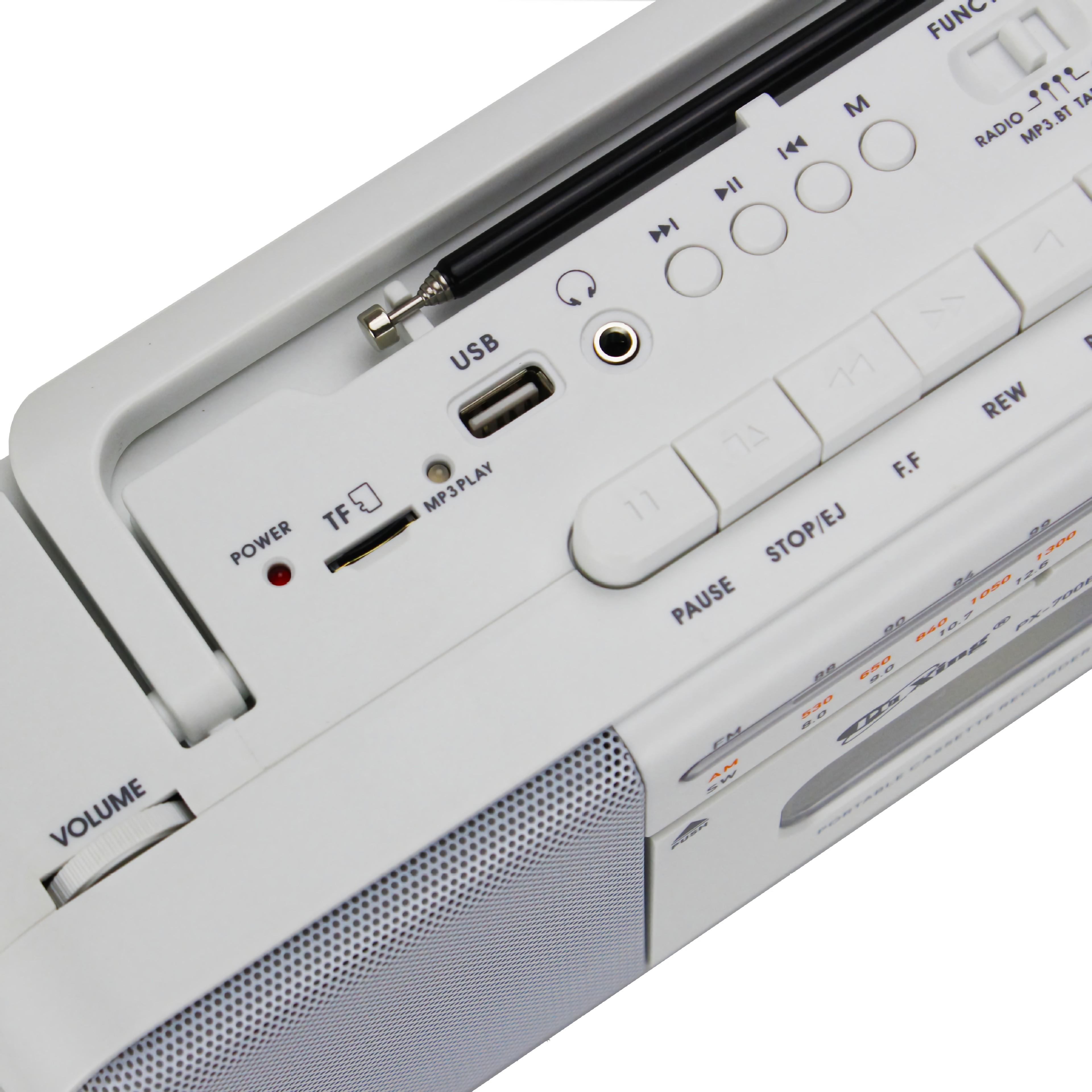 新款怀旧录音磁带播放机便携多功能蓝牙插卡音箱双喇叭复古收音机 - 图0