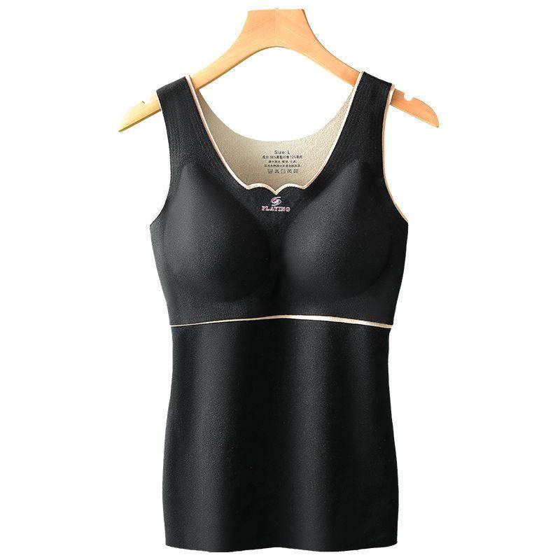 德绒冬季加绒加厚保暖背心女打底衫女带胸垫保暖内衣女冬天保暖衣,淘宝优惠券,粉丝福利购,淘宝优惠卷