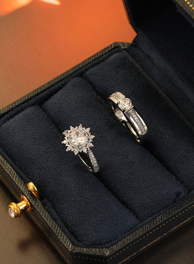80分仿真结婚对戒微镶款钻戒