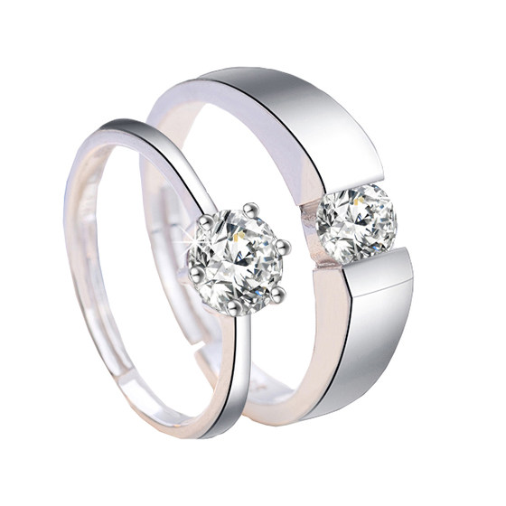 Simulated fake diamond ring wedding props bride opening