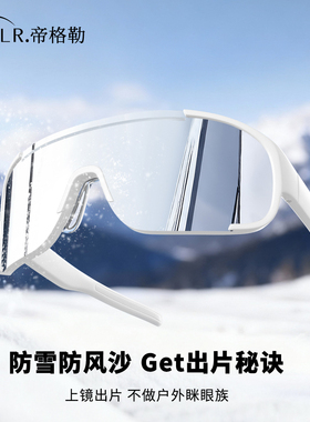 登山护目镜雪山墨镜防紫外线户外爬山防风雪地太阳眼镜男女滑雪镜