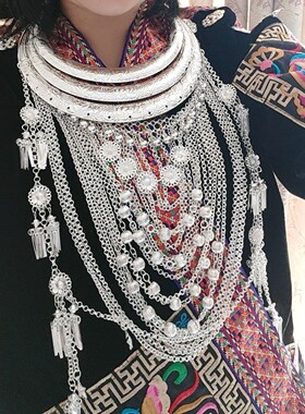 苗族银饰饰品项圈项链壮