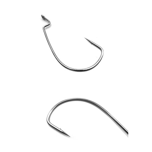 SASAME沙沙麦路亚钩窄腹宽腹曲柄钩wacky倒钓钩正品软饵直柄鱼钩 - 图1