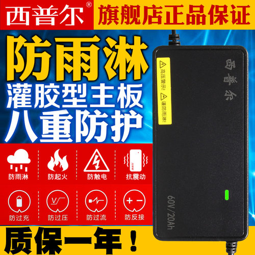 西普尔电动车充电器适用于欧派60v20a新日72v32灌封胶防雨淋铅酸 - 图1