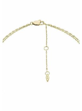 代购Fossil化石女士项链简约优雅精致时尚金色不锈钢电镀金心形