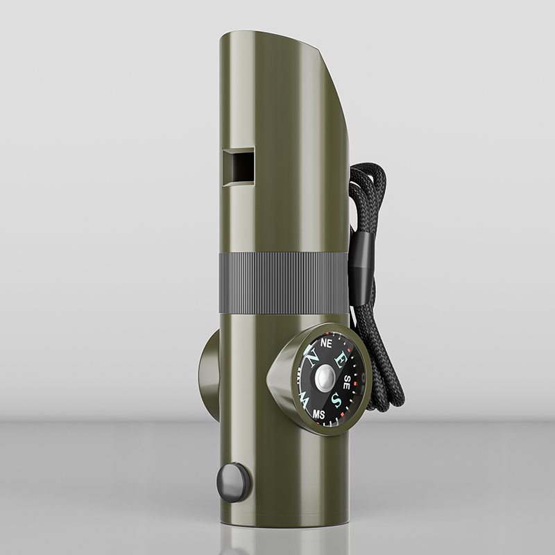 口哨七合一多功能高频爆音求生哨救生哨子无核户外露营应急指南针 - 图2