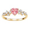 Nurture Padparadscha Pink Love Ring 925 Silver