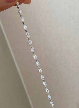 极简双爪小马眼满钻手链925银