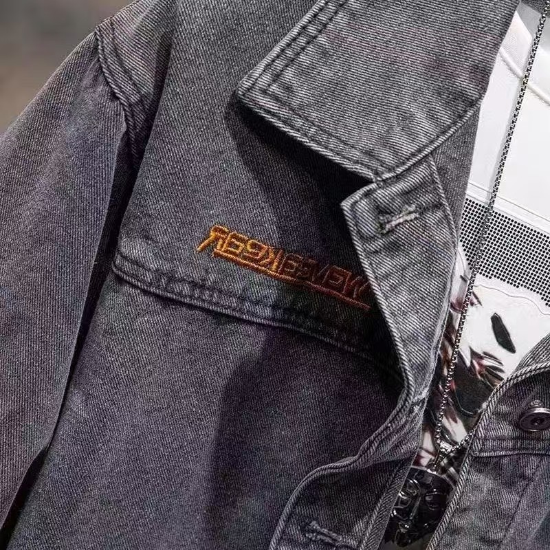 潮流男装工地干活穿多口袋牛仔外套男宽松工装电焊防烫秋季工作服,淘宝优惠券,粉丝福利购,淘宝优惠卷