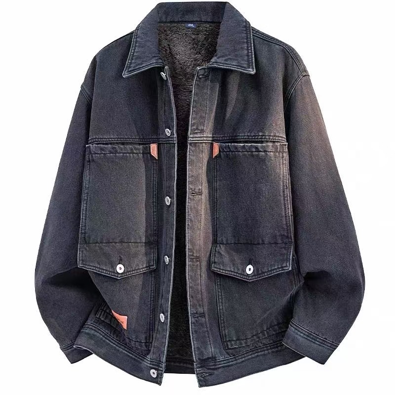 加绒加厚保暖牛仔外套衣宽松特厚棉耐磨挡风衣加大码夹克冬季外套,淘宝优惠券,粉丝福利购,淘宝优惠卷