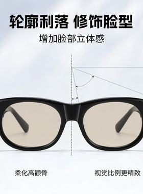 刘雯走秀同款大框高清素颜太阳镜