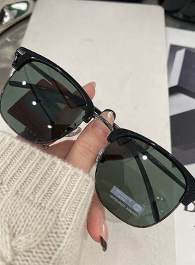 半框眉毛墨镜偏光遮阳镜可配度数