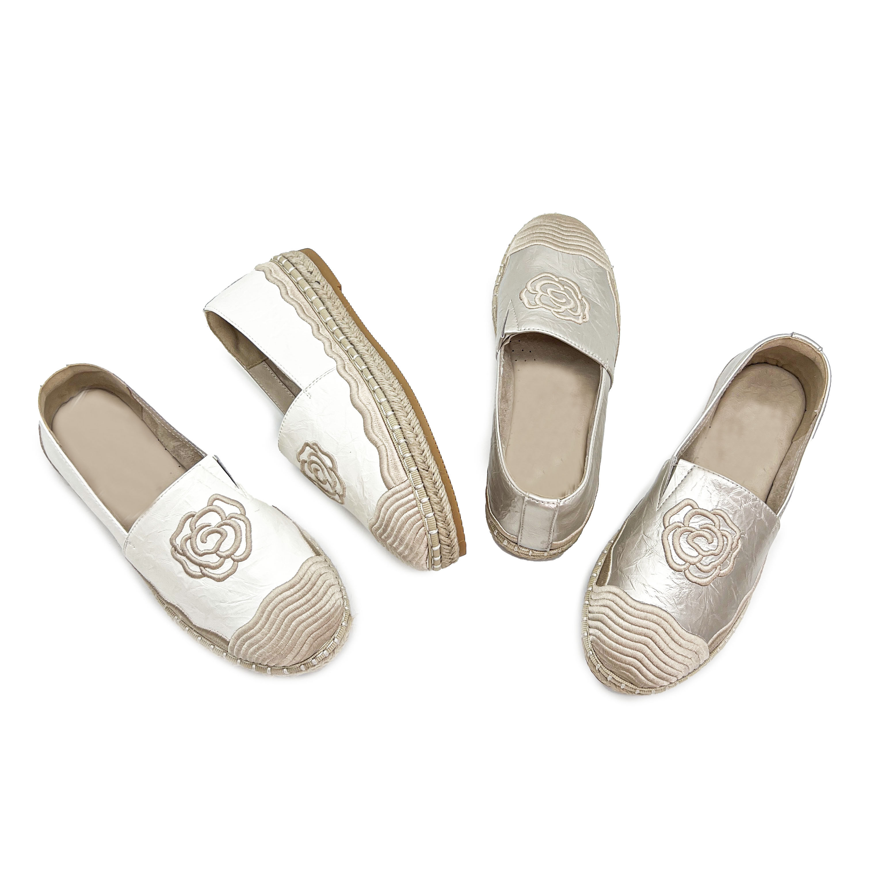 2025新款真皮渔夫鞋女透气刺绣乐福鞋小香风平底懒人休闲单鞋女鞋,淘宝优惠券,粉丝福利购,淘宝优惠卷