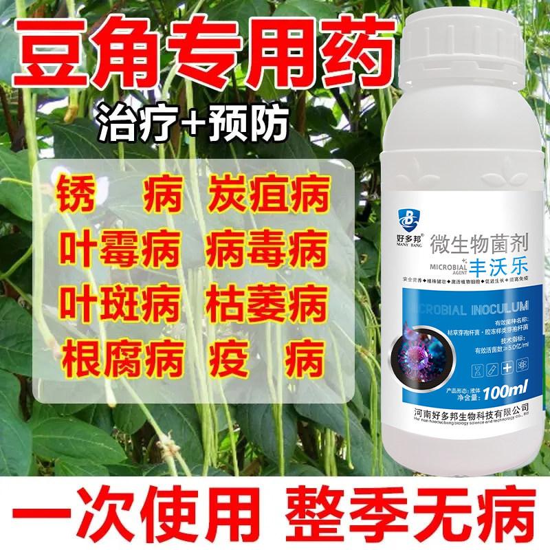 豆角病全治豆角专用杀菌剂豆角叶子发黄卷叶病锈病炭疽病叶斑病药