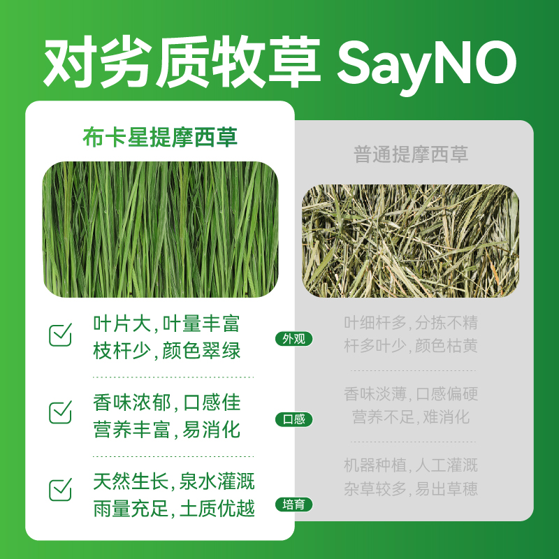 布卡星提摩西草兔子饲料25年兔草新鲜食用粮草烘干牧草荷兰猪粮食 - 图1