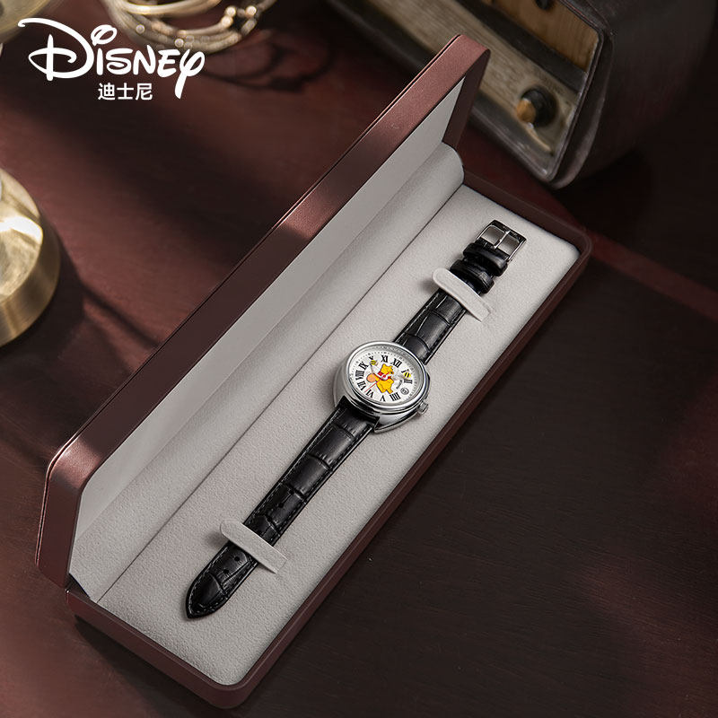 迪士尼噗噗女学生复古初高中女手表 百迪手表国产腕表