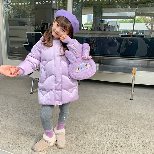 Куртка, детский зимний пуховик с пухом, коллекция 2022, увеличенная толщина, детская одежда