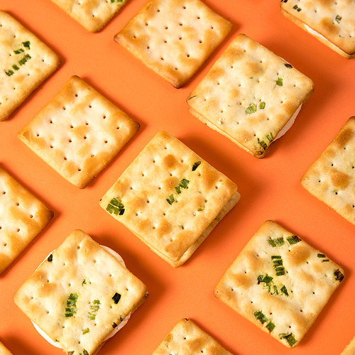 台湾中祥苏打饼干咸味香葱饼干葱花蔬菜原味牛轧糖牛扎饼干原材料 - 图2