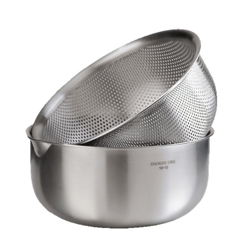 【自留款】加厚18-10不锈钢沥水篮洗菜盆家用漏盆厨房滤水淘米篮,淘宝优惠券,粉丝福利购,淘宝优惠卷