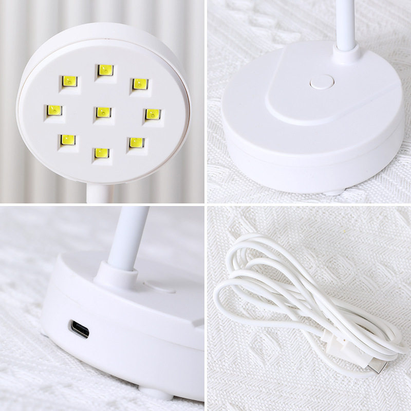 新款 UV-06台式贴片光疗灯 台式美甲灯蓄电式鹅颈无绳uv莲花灯,淘宝优惠券,粉丝福利购,淘宝优惠卷