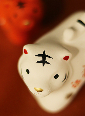 日本药师窑陶土摆件日式桌面可爱