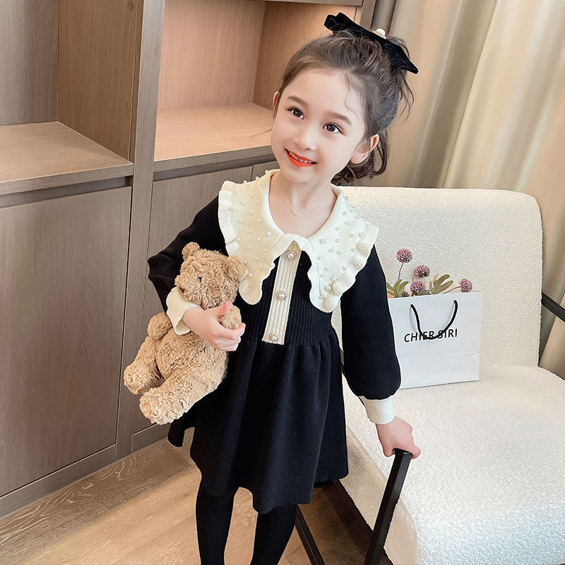 女童长袖连衣裙2025新款春秋装针织儿童毛衣裙女宝宝冬季公主裙子,淘宝优惠券,粉丝福利购,淘宝优惠卷