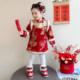 汉服女童拜年服冬装国风唐装女宝宝新年旗袍裙子加厚儿童过年衣服