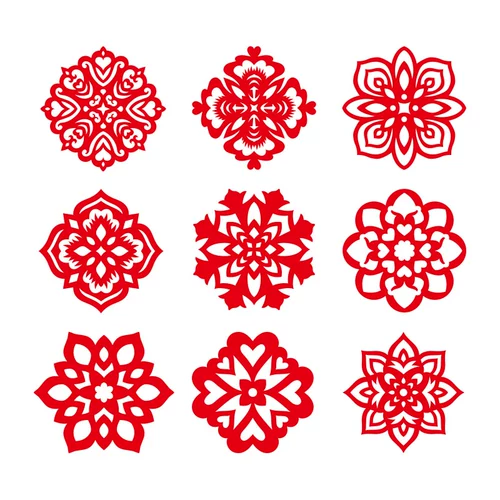 Бумага -обрезанный окно цветок Новый год Chenlong Spring Festivat