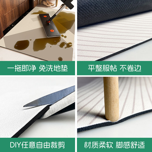 入户门地垫耐脏免洗可擦高端pvc门垫可裁剪玄关地毯门口进门脚垫 - 图2