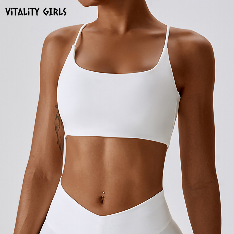 Vitality Girls欧美瑜伽内衣美背胸缓震健身服女吊带运动文胸性感 - 图0