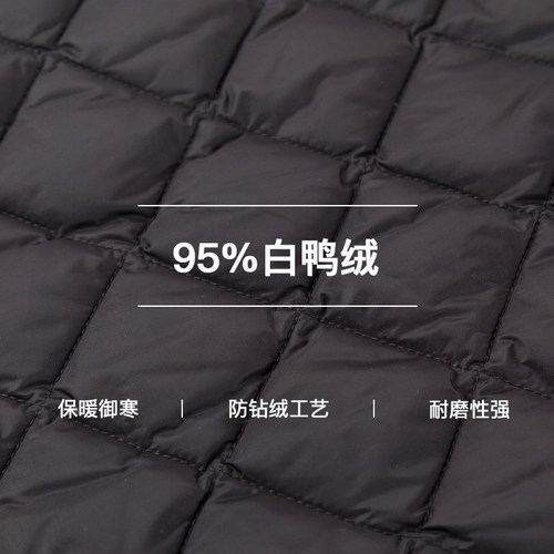 enhenn女童羽绒服轻薄新款秋冬翻领男童薄款大童童装儿童短款外套 - 图3