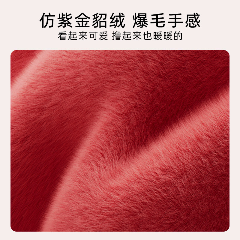 chikoku圣诞红色小狗阿泽棉靴亲子居家包跟棉拖情侣室内保暖拖鞋,淘宝优惠券,粉丝福利购,淘宝优惠卷