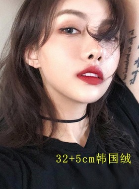 黑色白色皮革绳布项链外贸diy饰品配件胶皮绳吊坠配绳韩国绒颈链