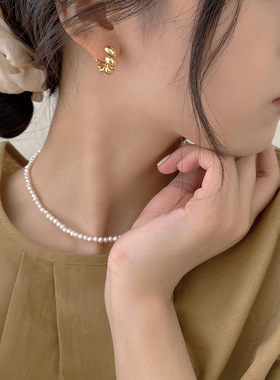 麻花创意小众设计感韩国ins个性气质女生925银针耳环时尚简约饰品