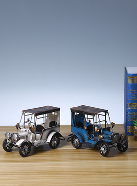 老爷车创意玄关复古模型酒柜摆件