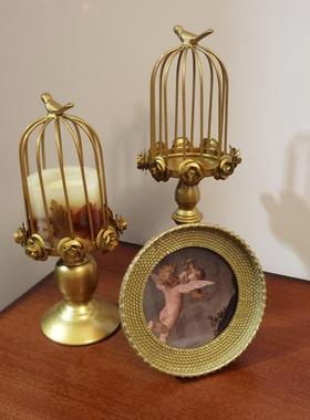 橱窗摆件样板房间装饰品摄影道具婚庆烛台甜品台装饰鸟笼摆件