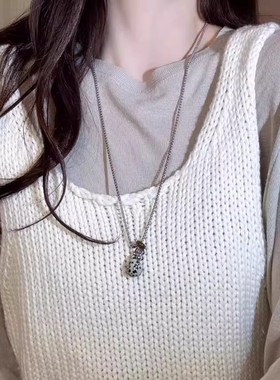 复古虎眼石葡萄串吊坠项链