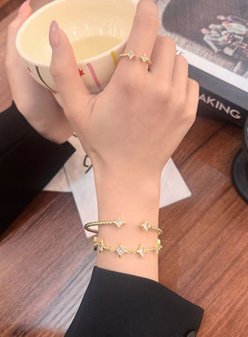 手镯韩系风女四芒星手链