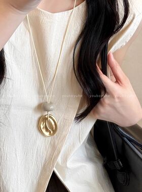 2025新款不规则吊坠长款项链