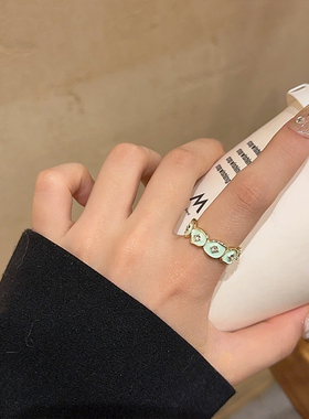 仙莉丝蝴蝶戒指珐琅小众指环小众