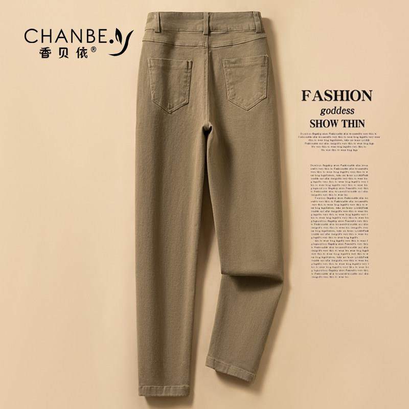 高档纯棉柔软米白休闲裤女哈伦裤春夏新款高腰宽松显瘦小脚直筒裤,淘宝优惠券,粉丝福利购,淘宝优惠卷