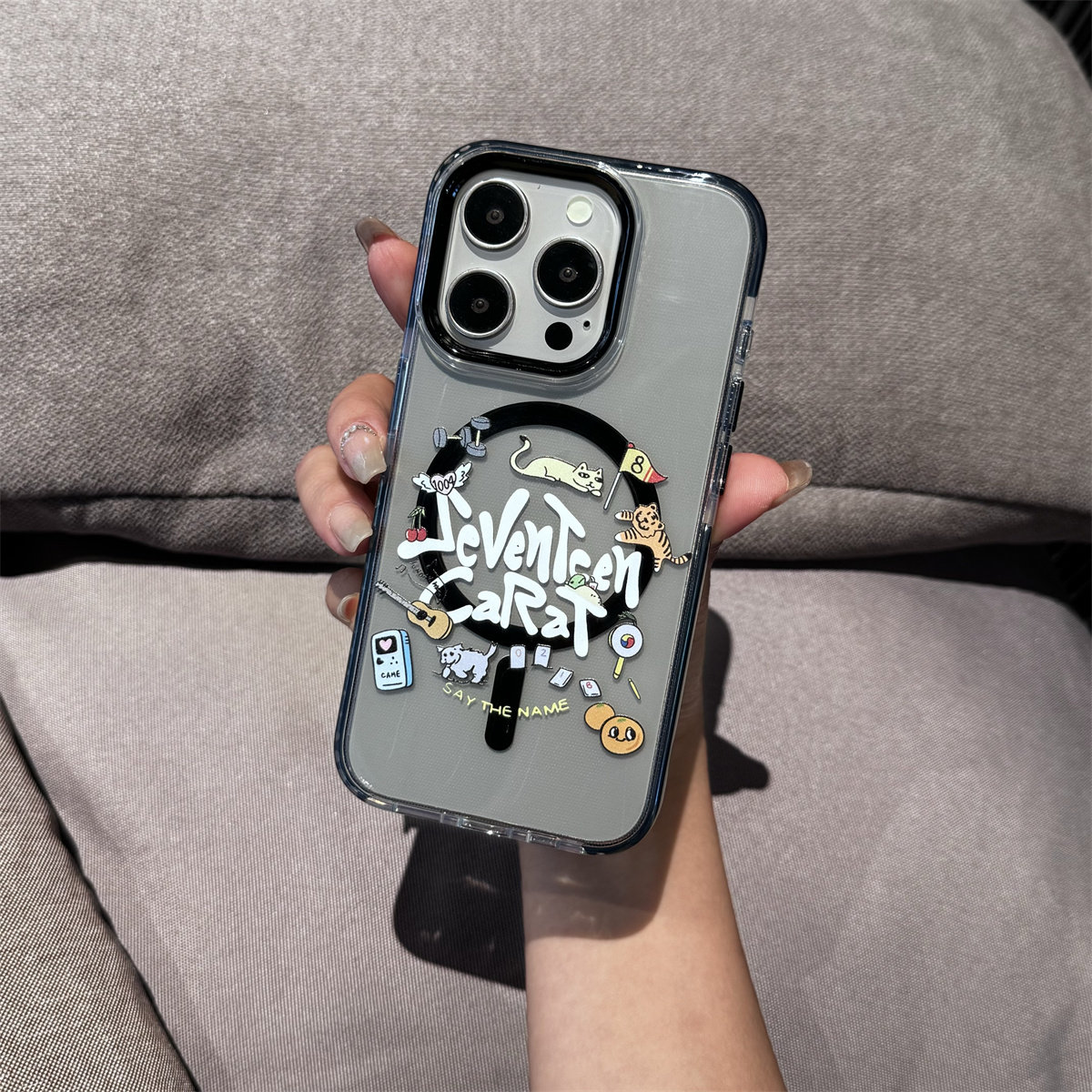 原创ins风英文动物适用iPhone16promax手机壳苹果16pro/13摇滚潮流12创意11全包防摔磁吸15小众保护套个性14