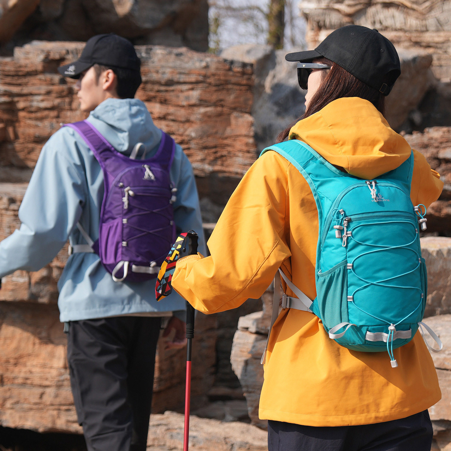 Yinglang lightweight outdoor backpack for men and women hiking climbing equipment mountaineering bag cycling running sports double backpack