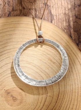 民族风格覆古夸张银色圆